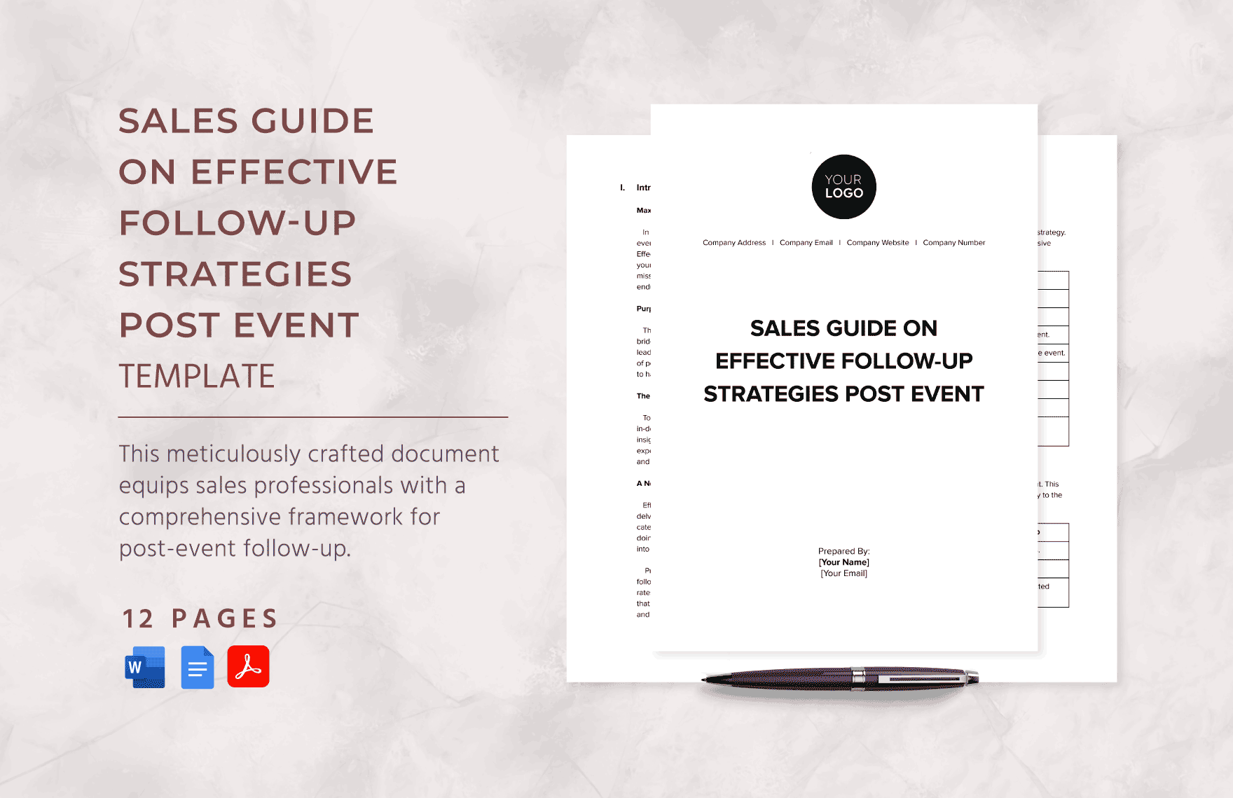 Sales Guide on Effective Follow-Up Strategies Post Event Template