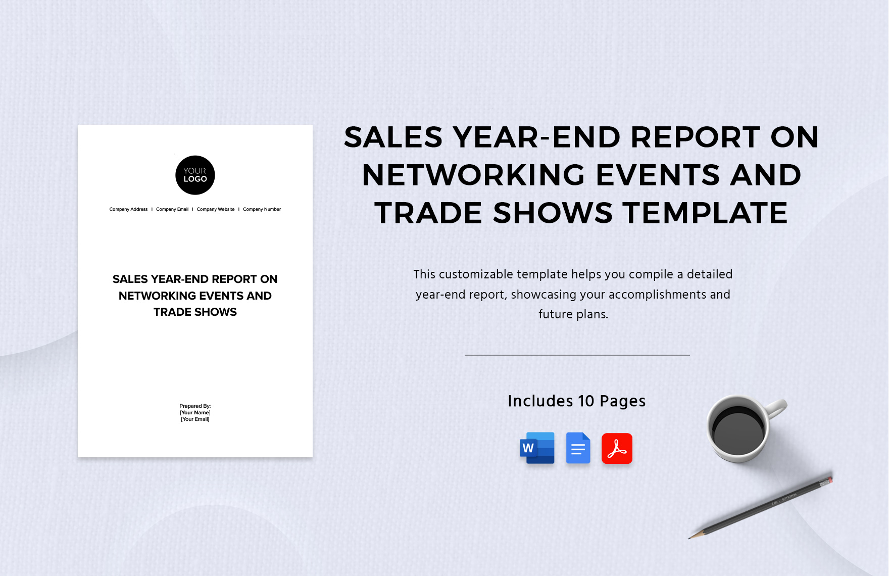  Sales Year-end Report on Networking Events and Trade Shows Template