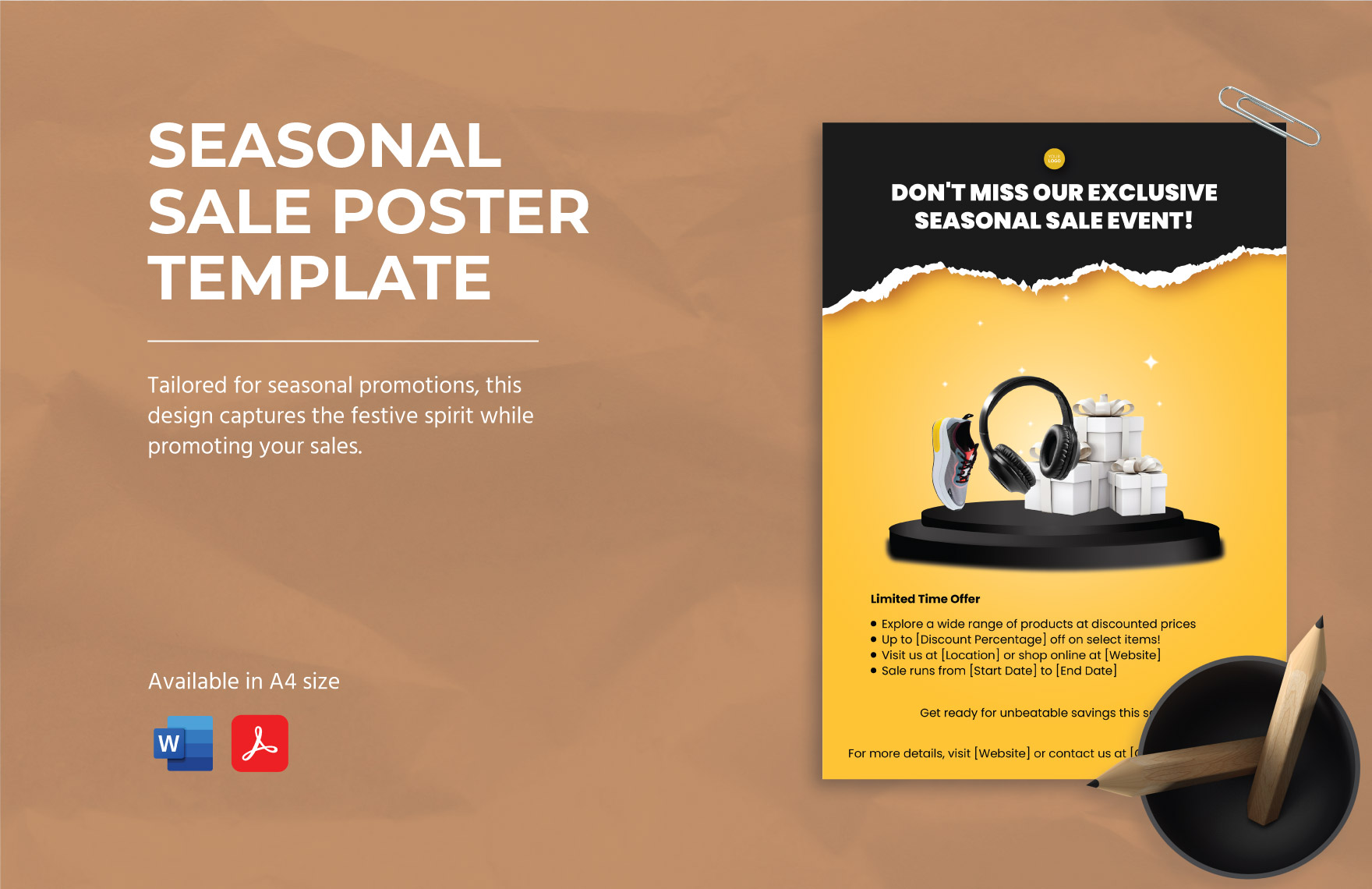 Seasonal Sale Poster Template