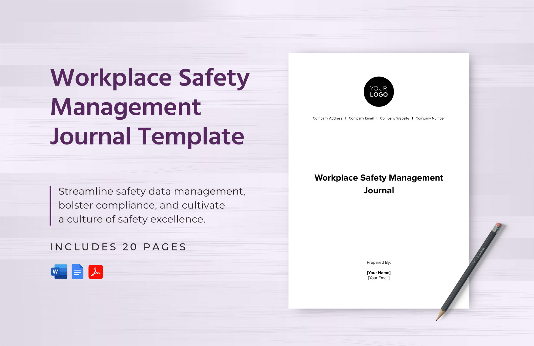 Workplace Safety Management Journal Template