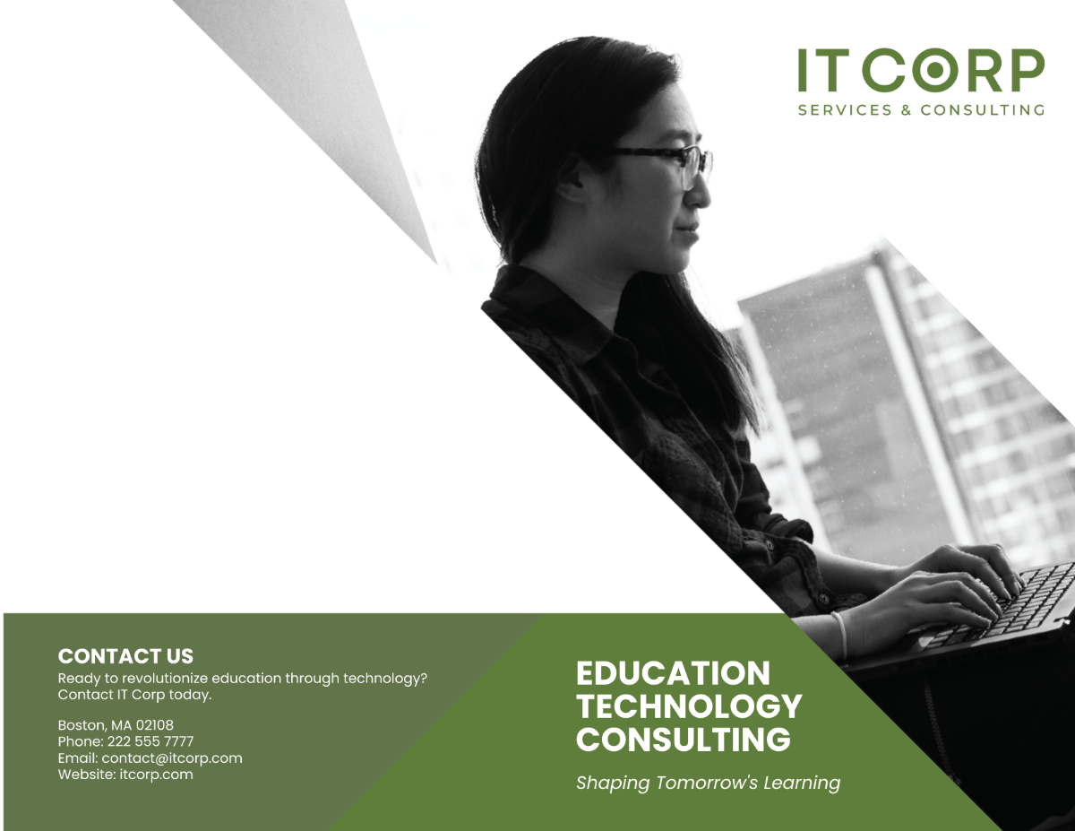 IT Education Technology Consulting Company Profile Digital Brochure Template - Edit Online & Download