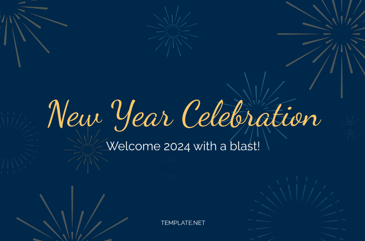 Free New Year Celebration Banner Template