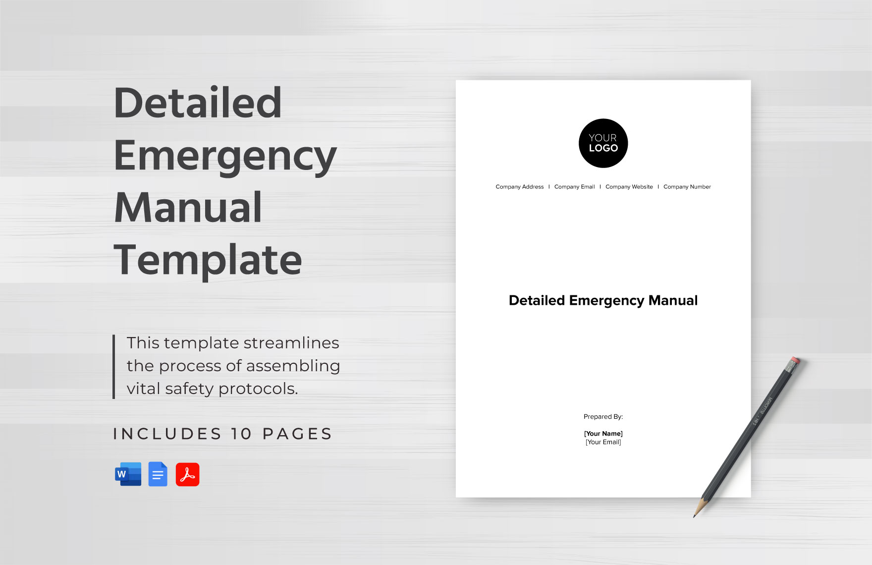 Detailed Emergency Manual Template