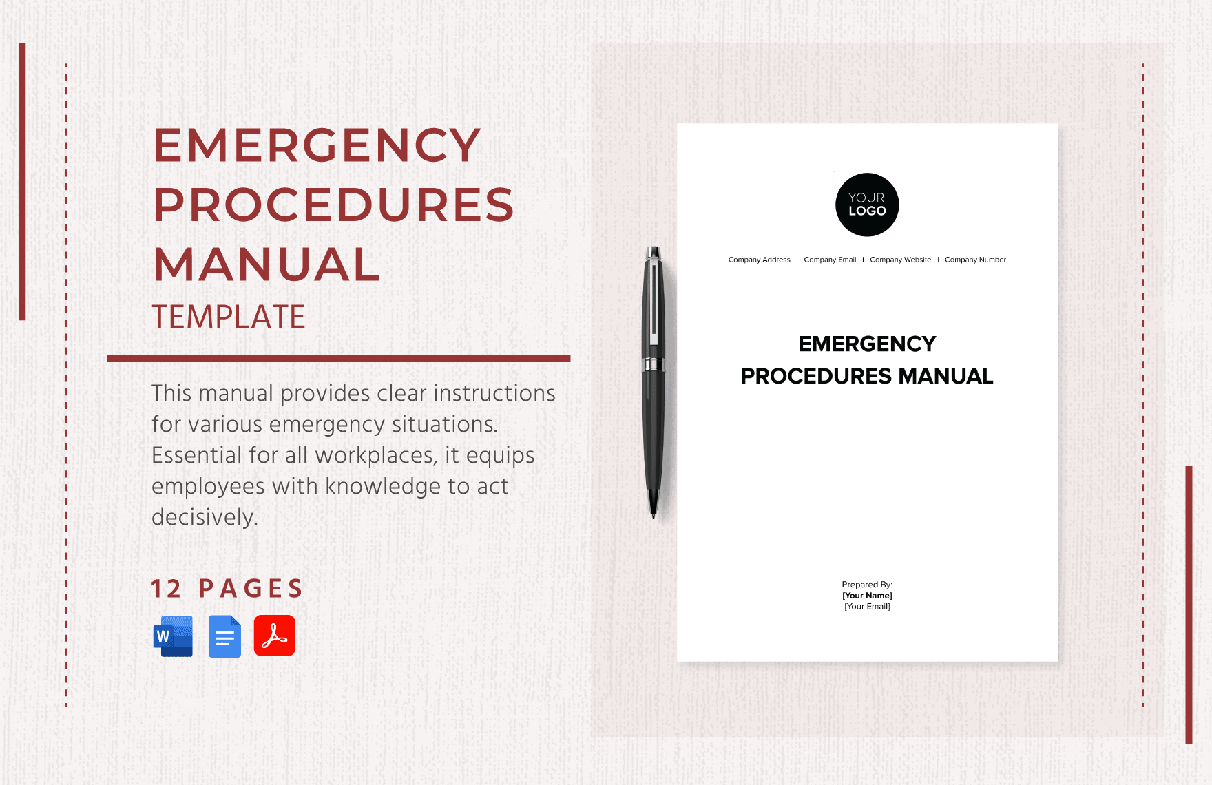 Emergency Procedures Manual Template