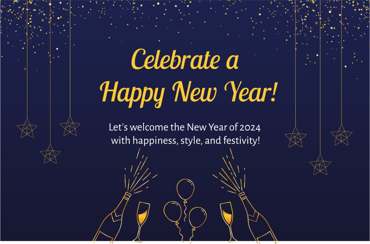 Free New Year Party Banner Template