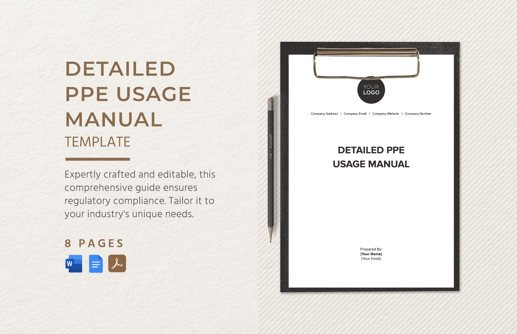 Detailed PPE Usage Manual Template