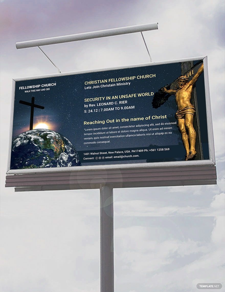 Church Billboard Template in Illustrator, PSD - Download | Template.net