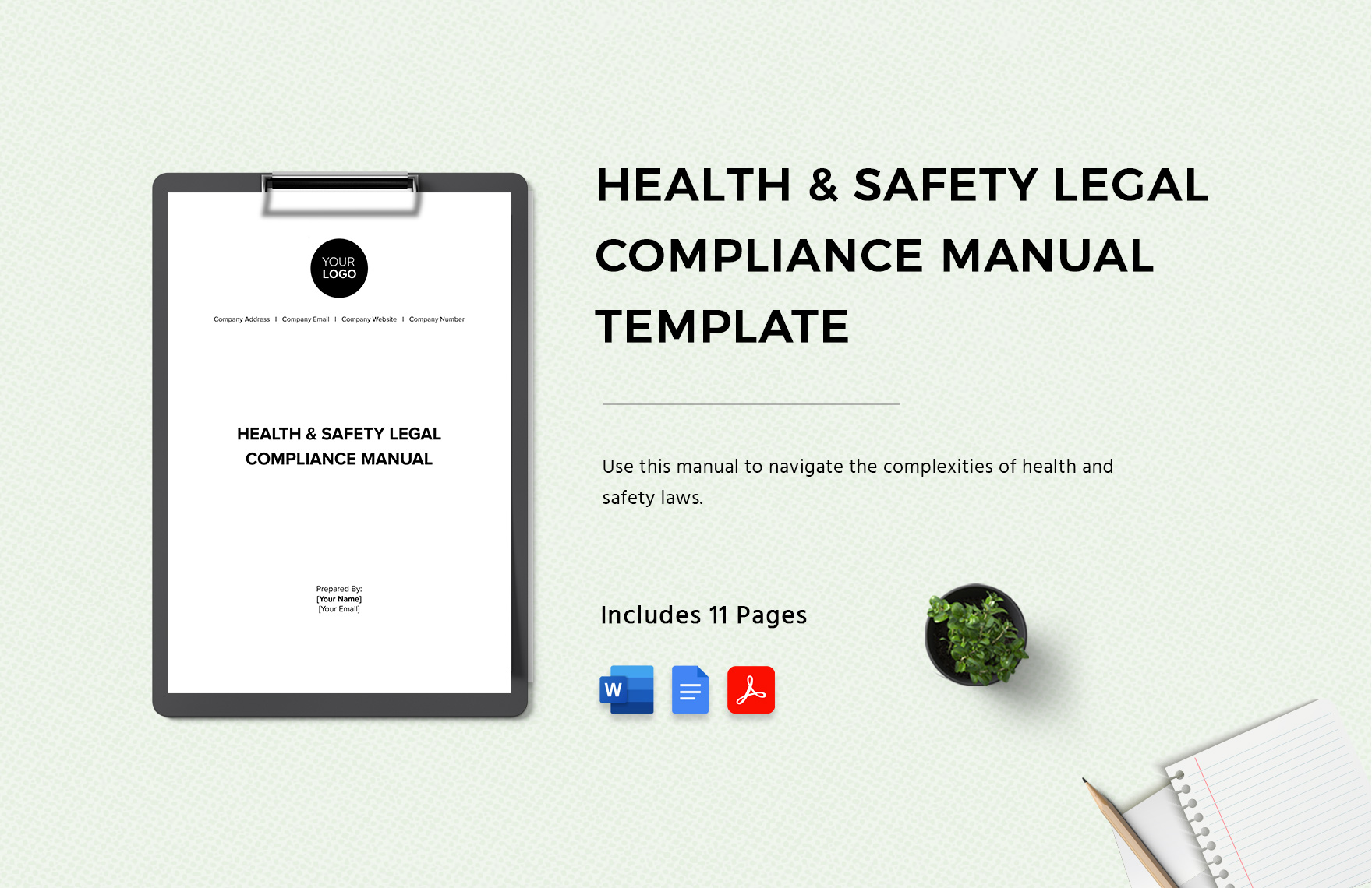 Health & Safety Legal Compliance Manual Template