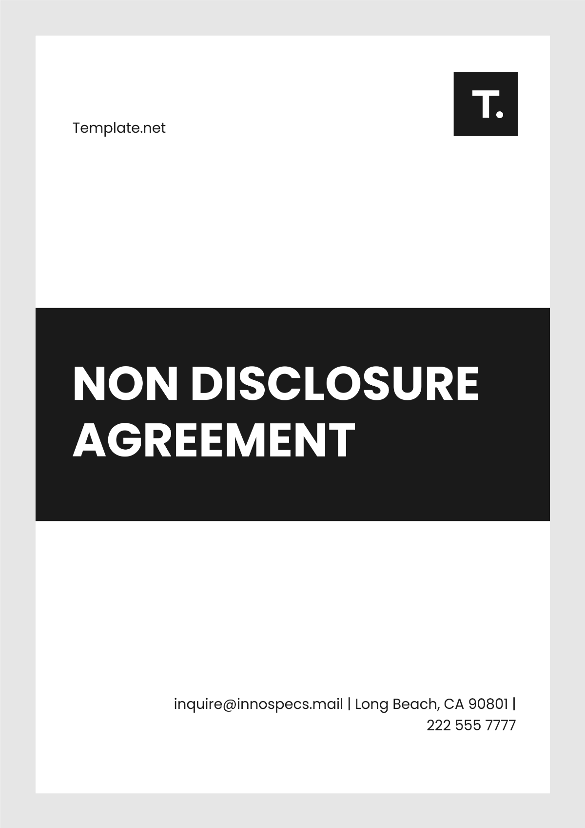 Free Non Disclosure Agreement Template