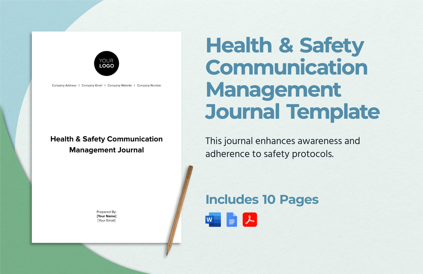 Health & Safety Communication Management Journal Template