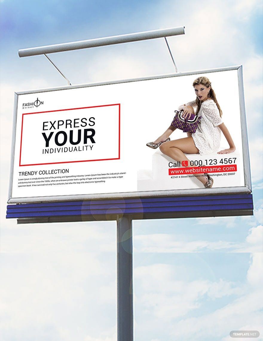 Sample Fashion Billboard Template in PSD, Illustrator - Download | Template.net