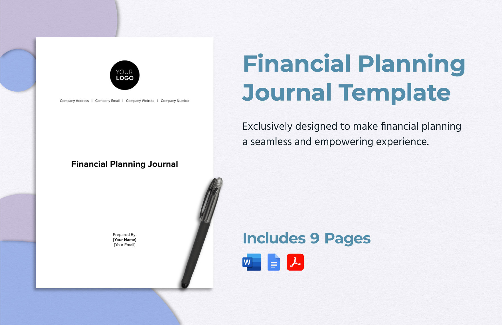 Financial Planning Journal Template