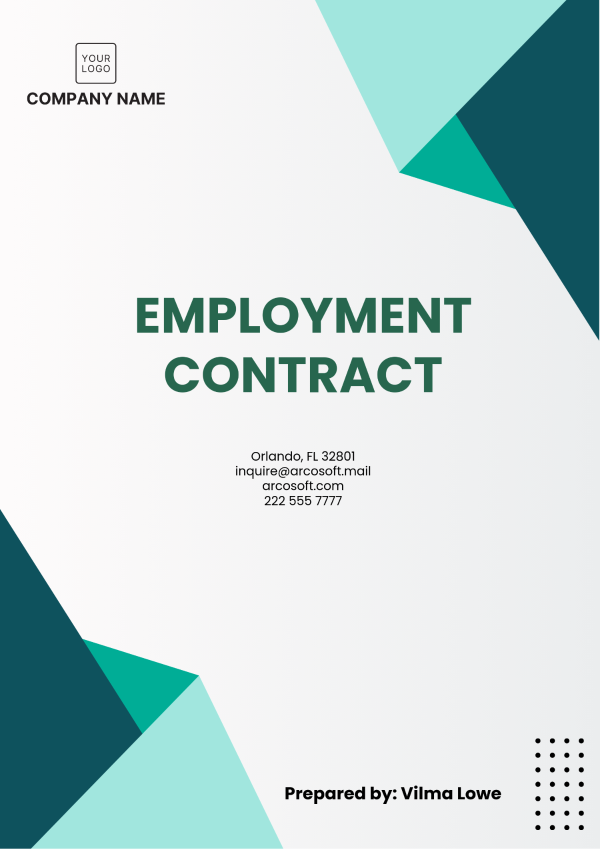 Free Professional Employment Contract Template