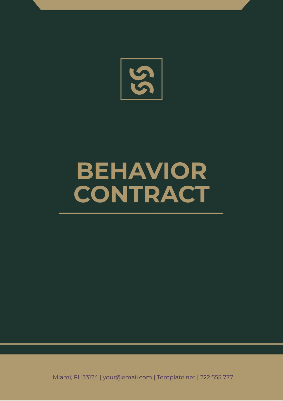 Free Behavior Contract Design Template