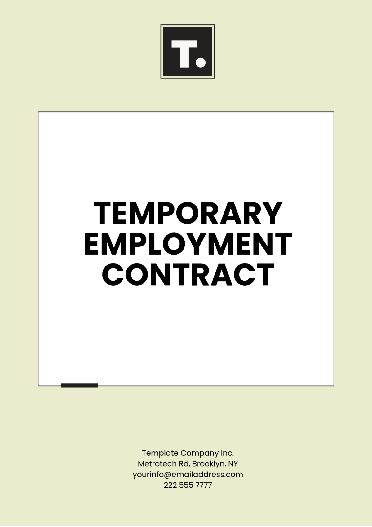 Free Temporary Employment Contract Template