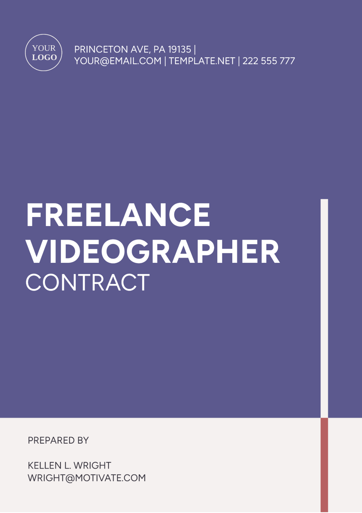 Freelance Videographer Contract Template