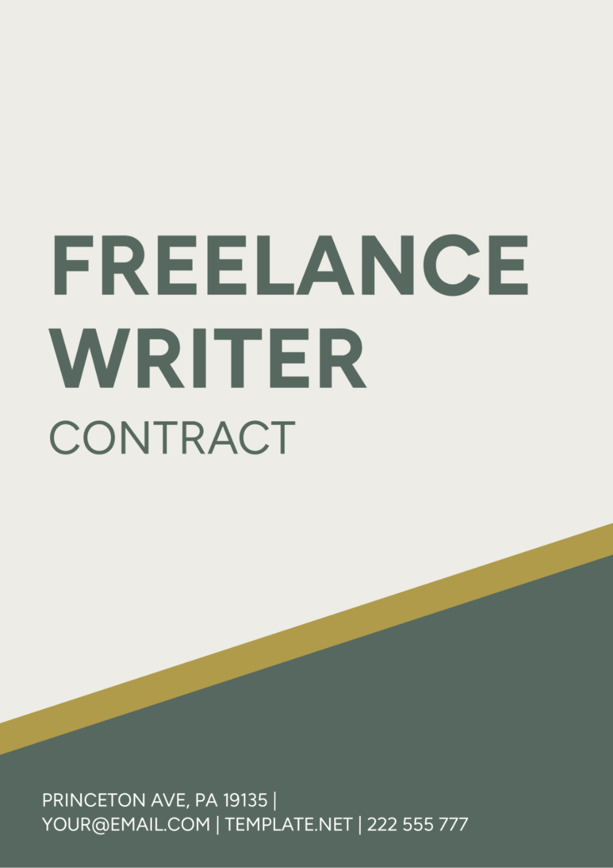 Freelance Writer Contract Template