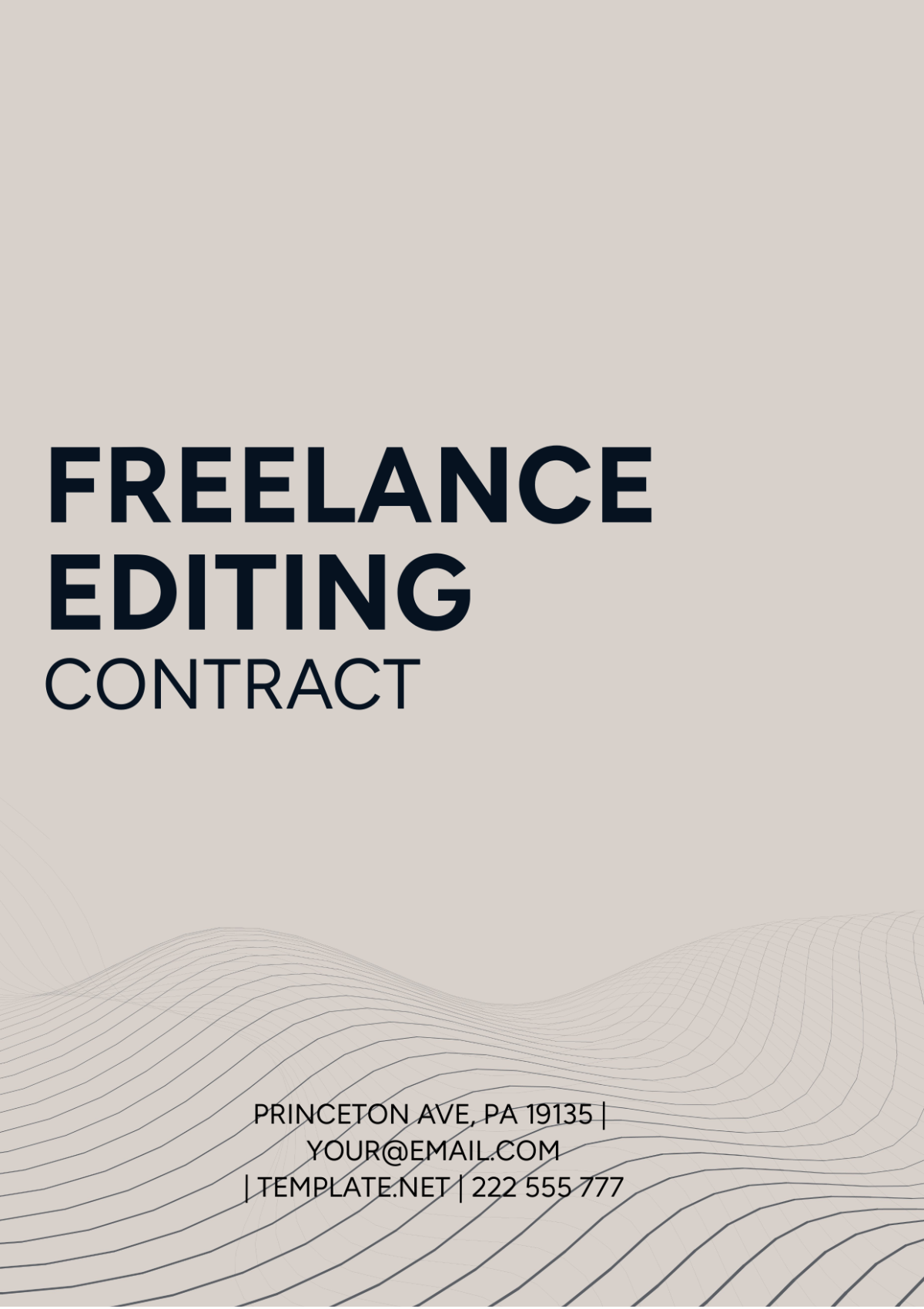 Freelance Editing Contract Template