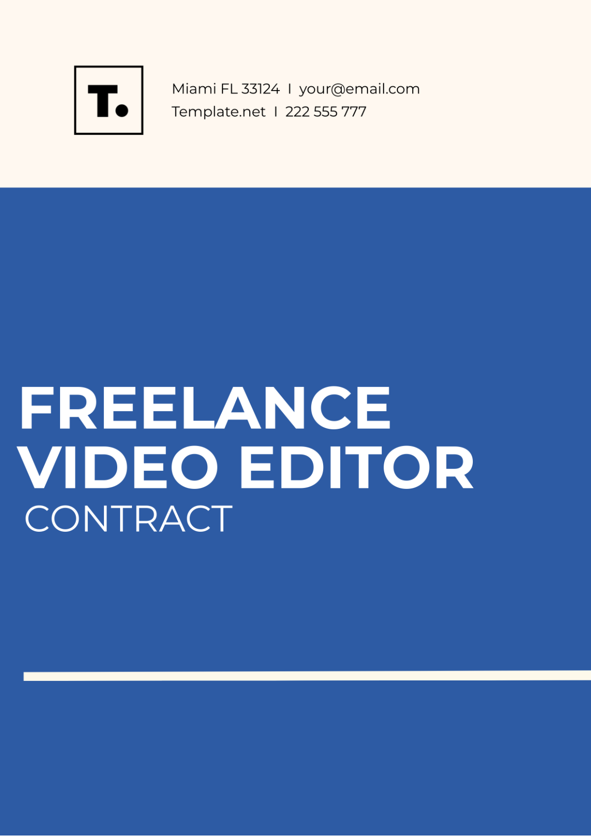 Freelance Video Editor Contract Template