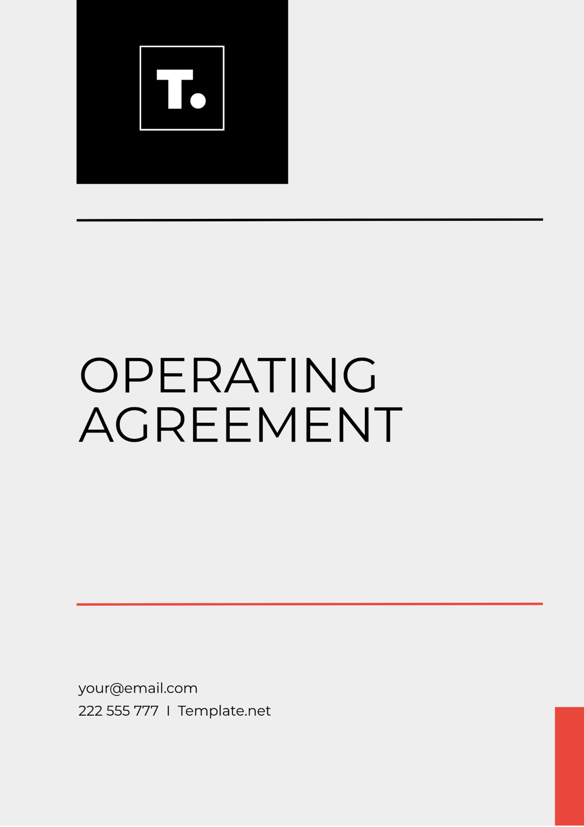 Free Operating Agreement Template