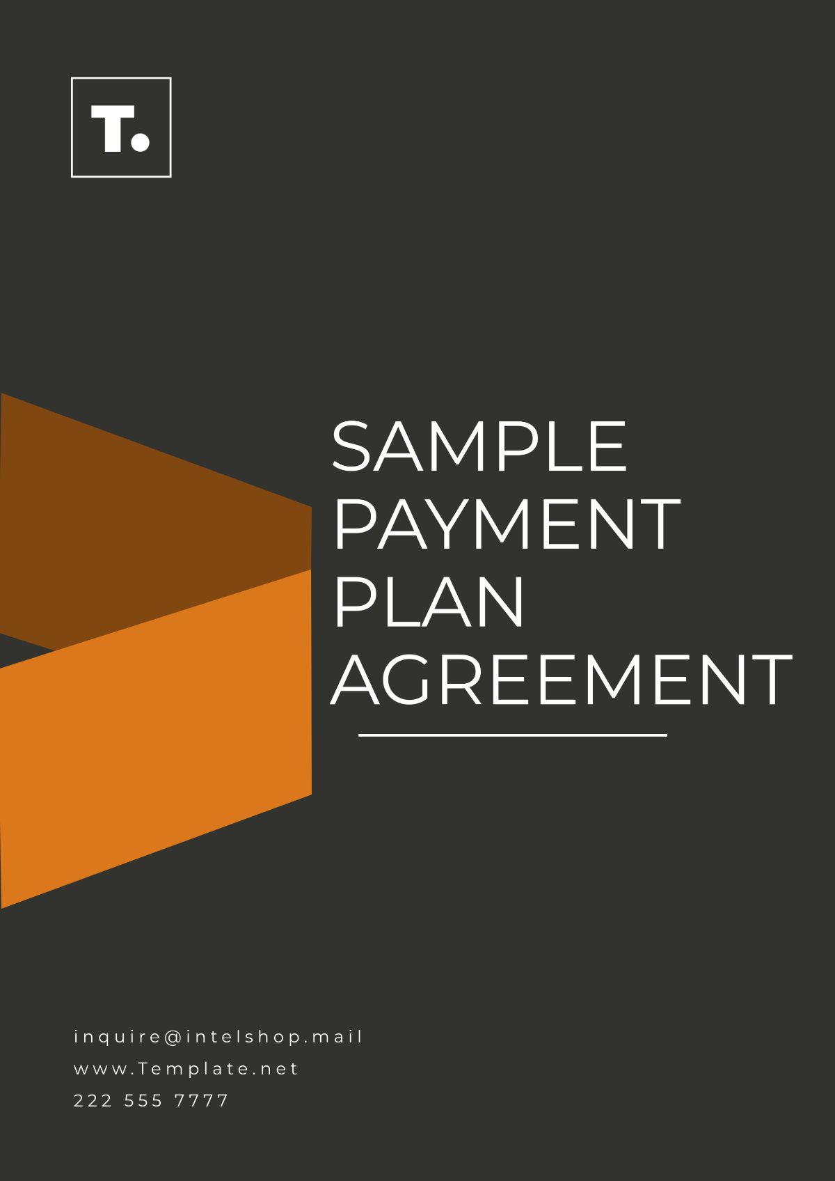 Free Sample Payment Plan Agreement Template