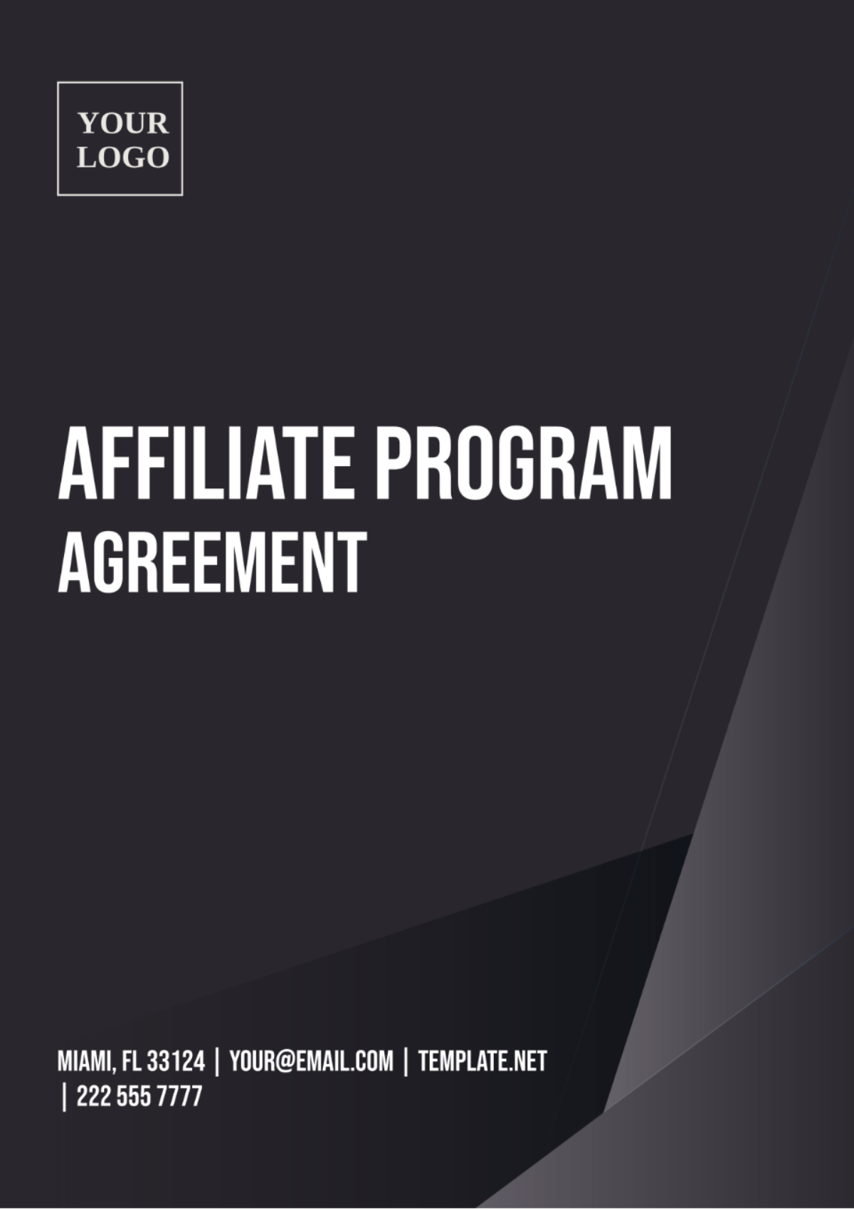 Free Affiliate Program Agreement Template