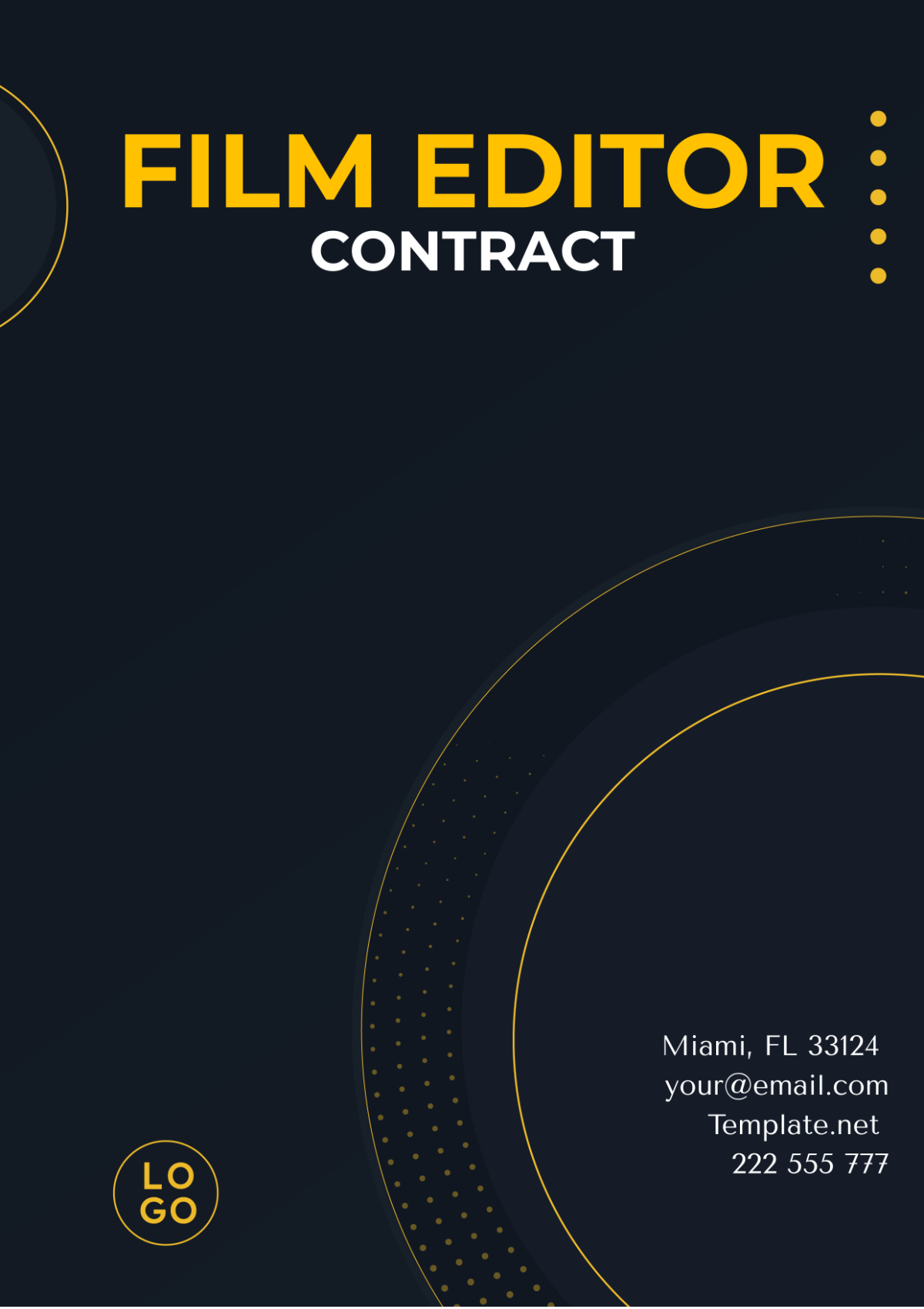 Free Film Editor Contract Template