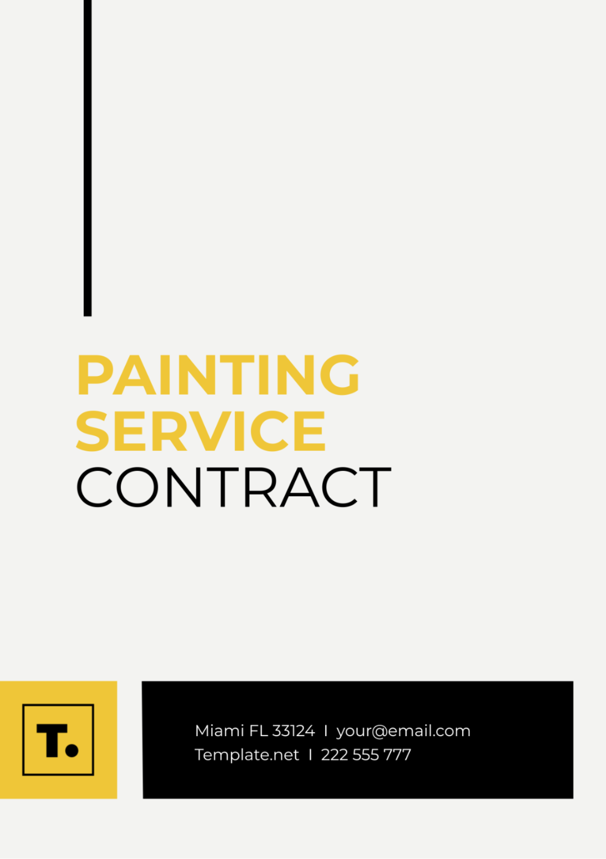 Free Painting service contract Template