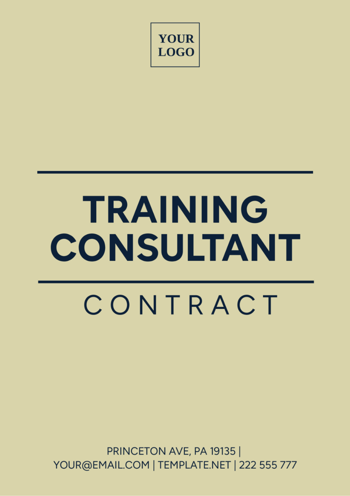 Free Training Consultant Contract Template