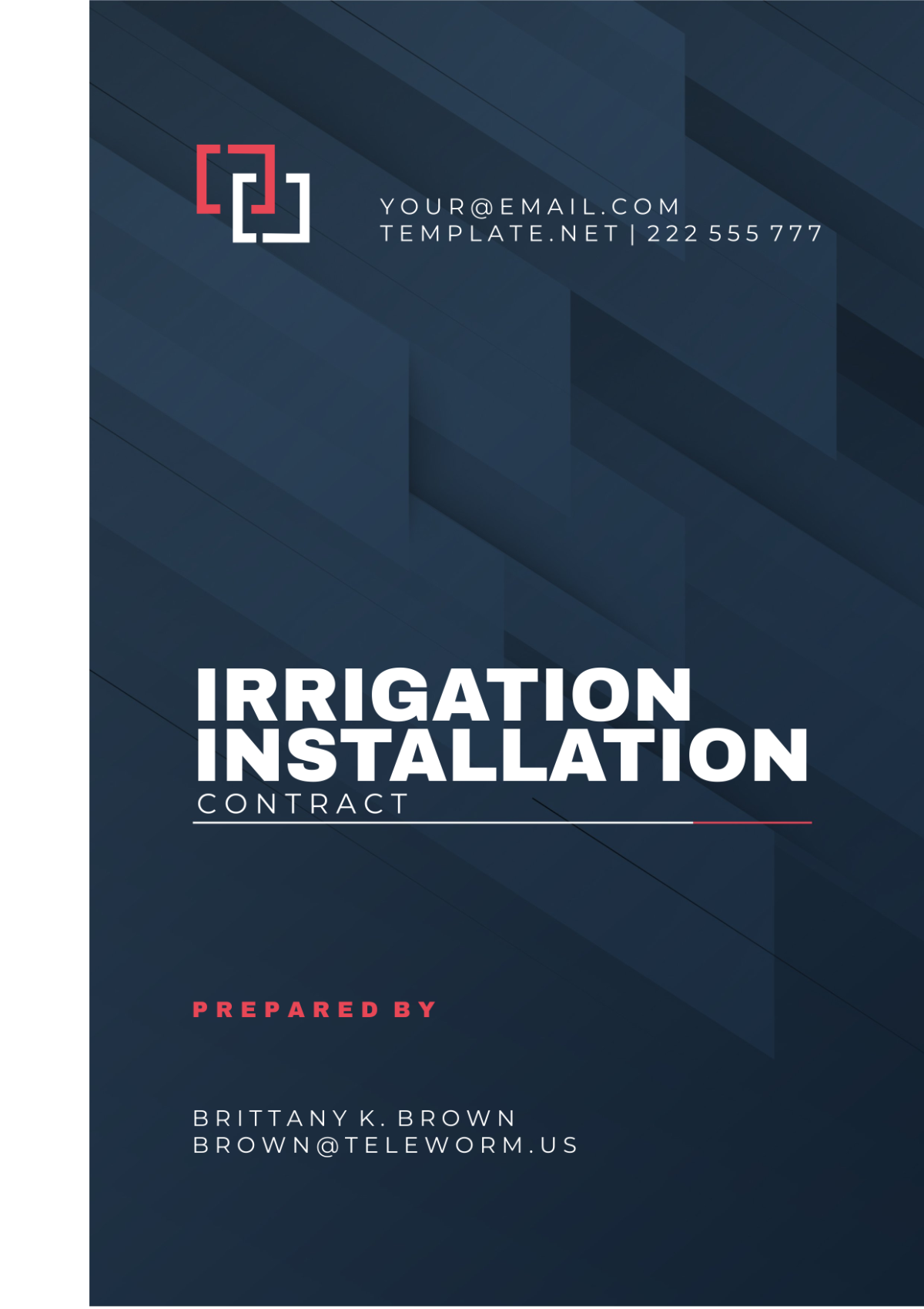 Free Irrigation Installation Contract Template