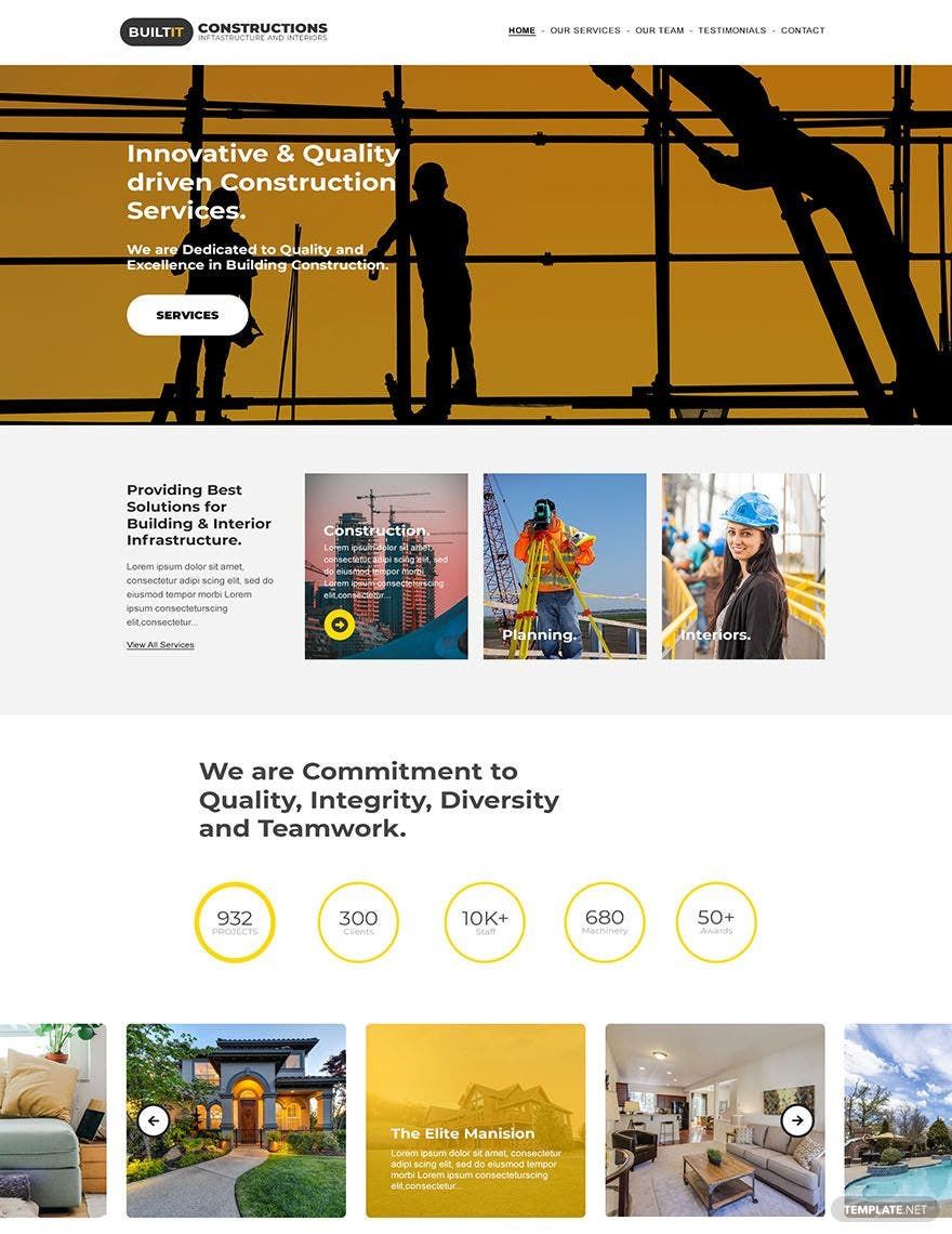 Construction Builder Website Template