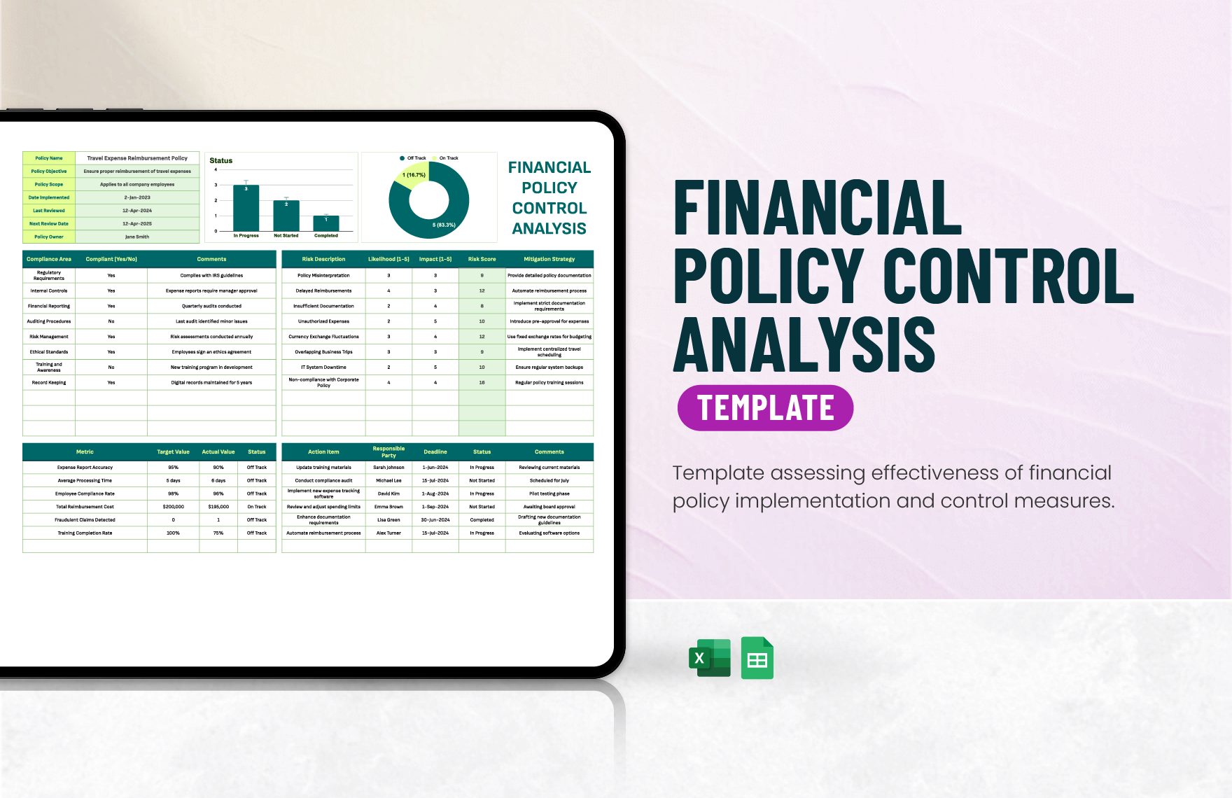 Financial Policy Control Analysis Template