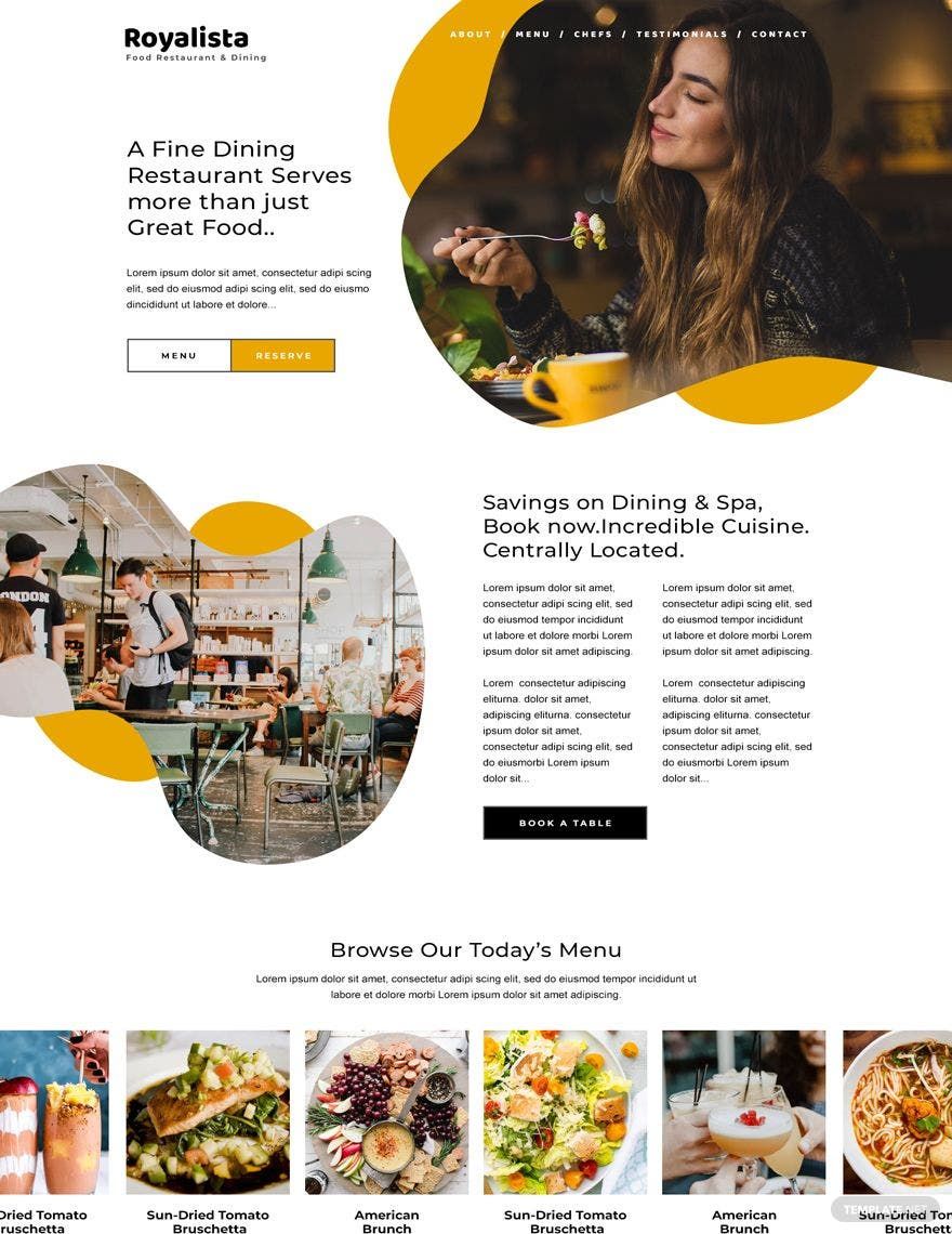 Food Restaurant Website Template