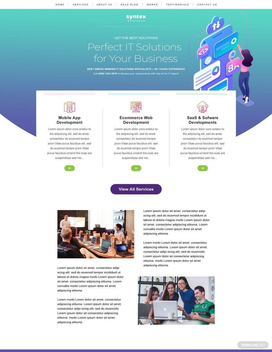 IT Services Website Template