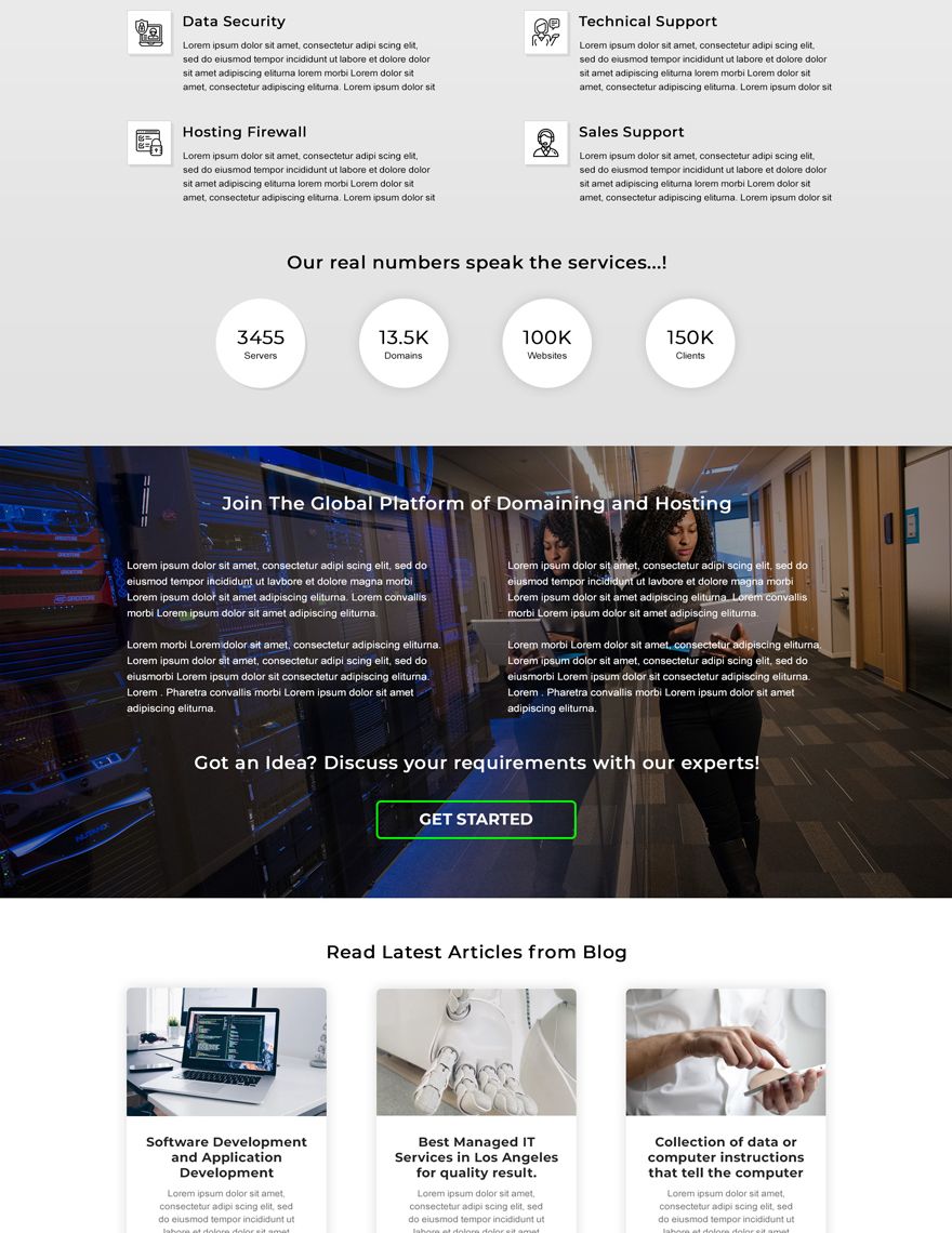 Domain & Hosting Provider Website Template