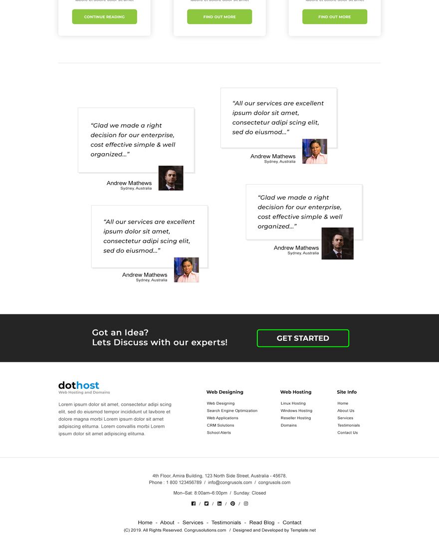 Domain & Hosting Provider Website Template