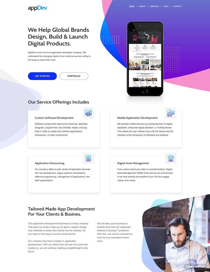 App Development Website Template