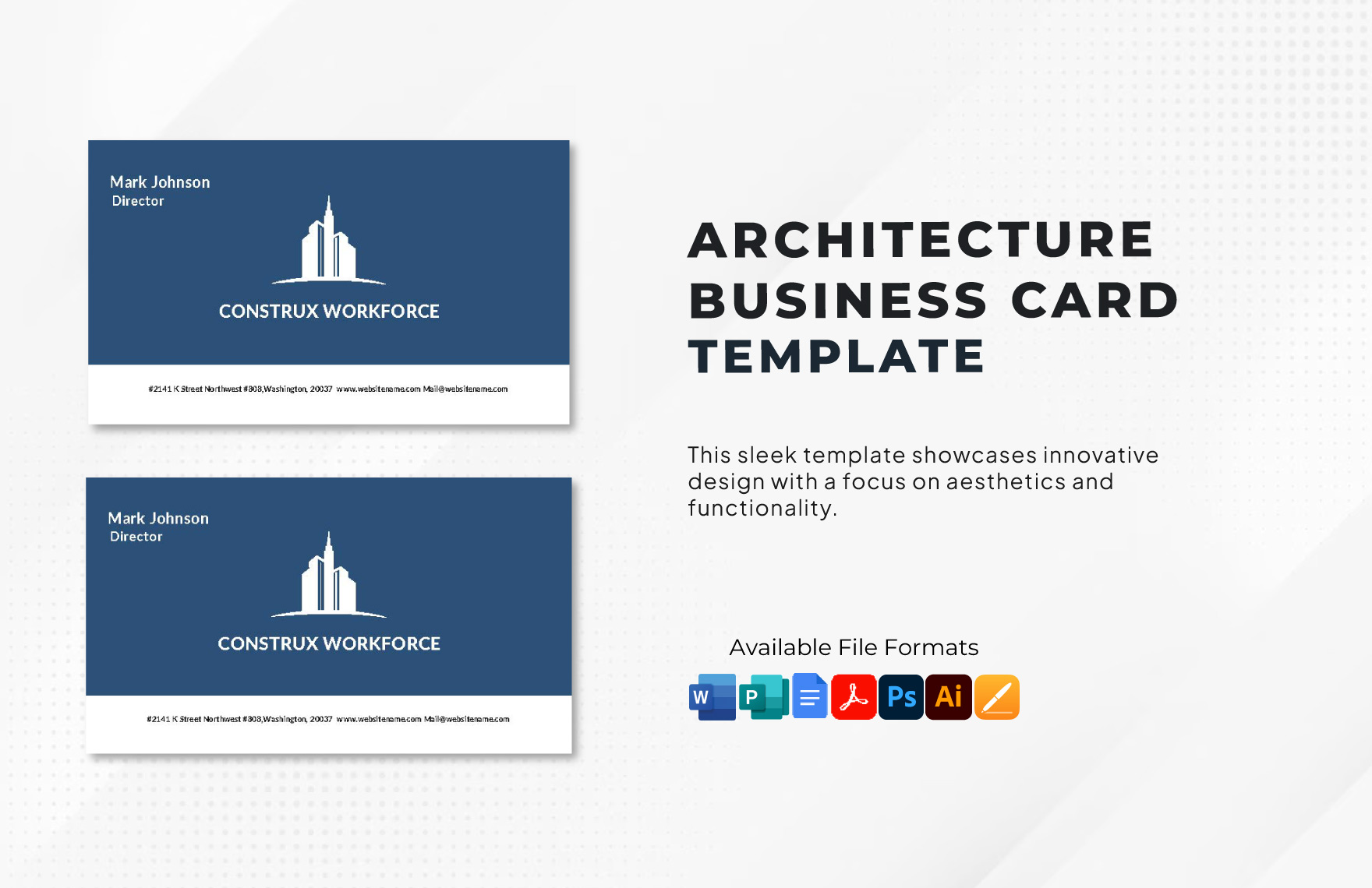 Architecture Business Card Template in Pages, Publisher, PSD, Word, Illustrator, Google Docs, PDF - Download | Template.net