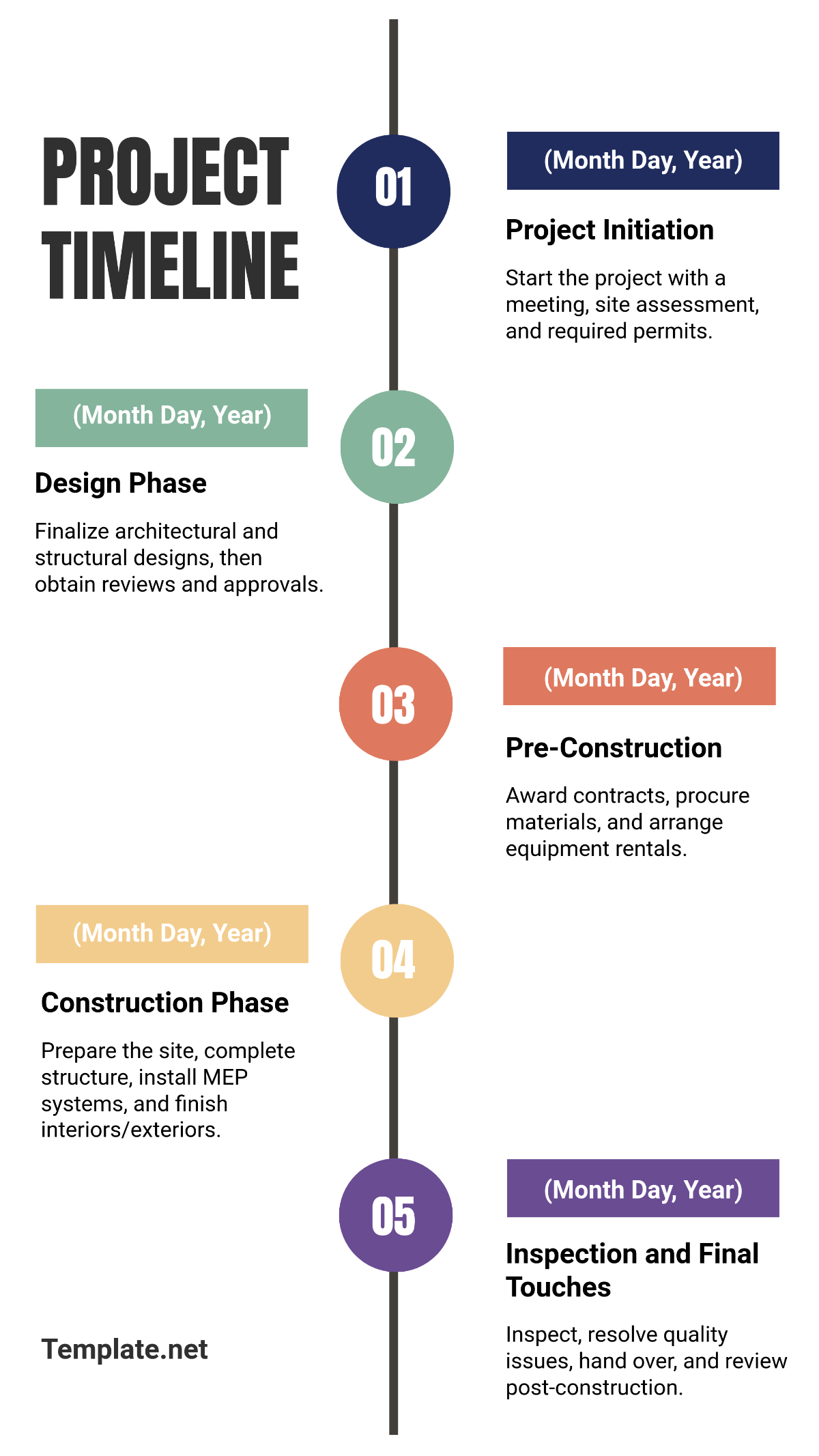 Construction Project Timeline Template - Edit Online & Download