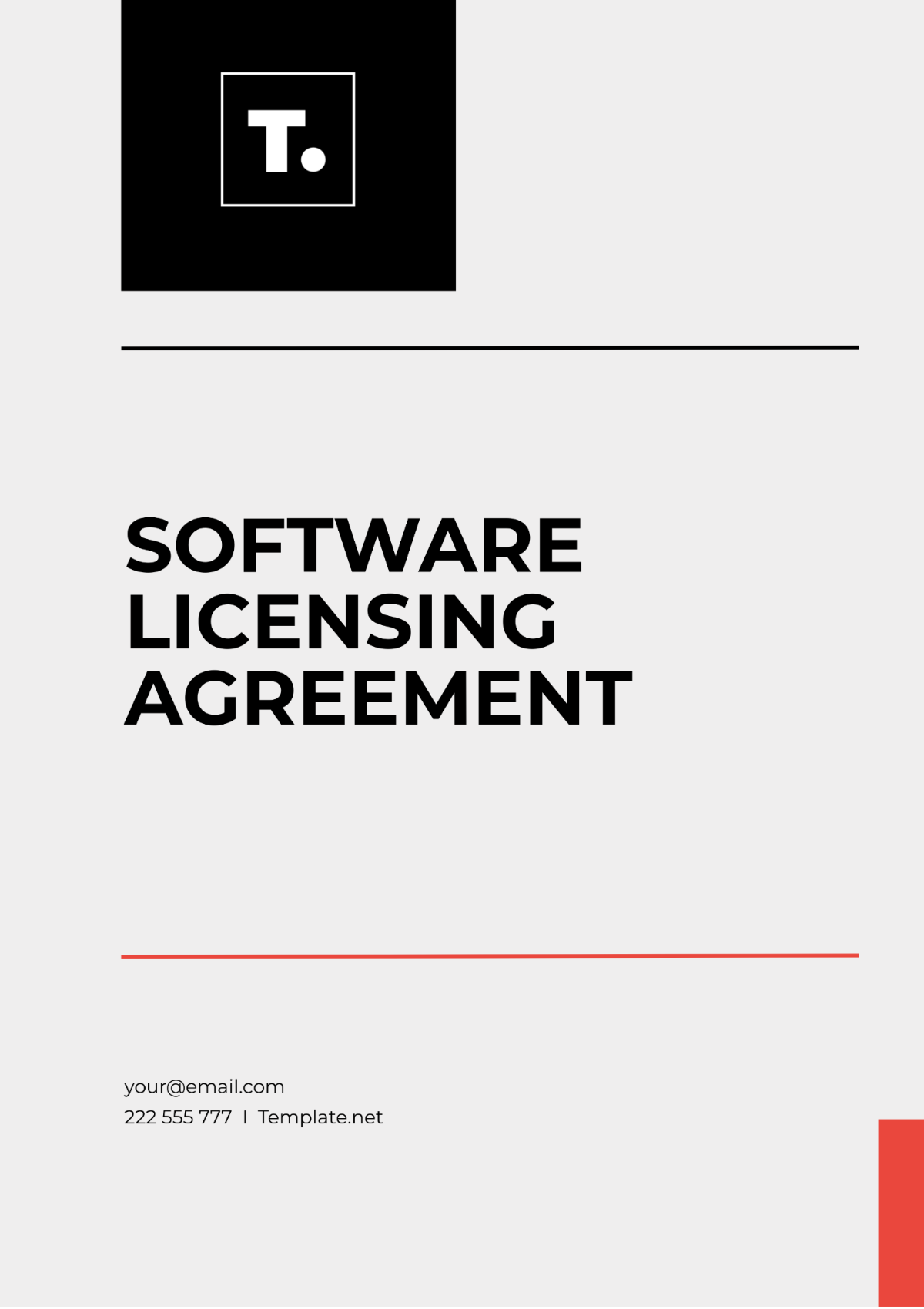 Free Software Licensing Agreement Template