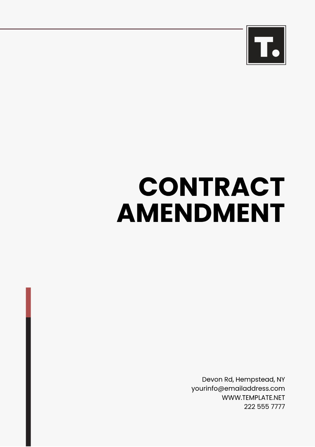 Free Contract Amendment Template