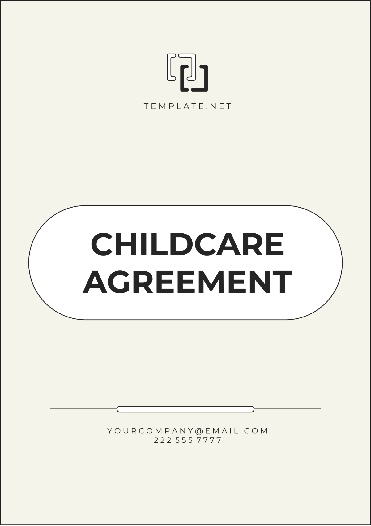 Free Childcare Agreement Template