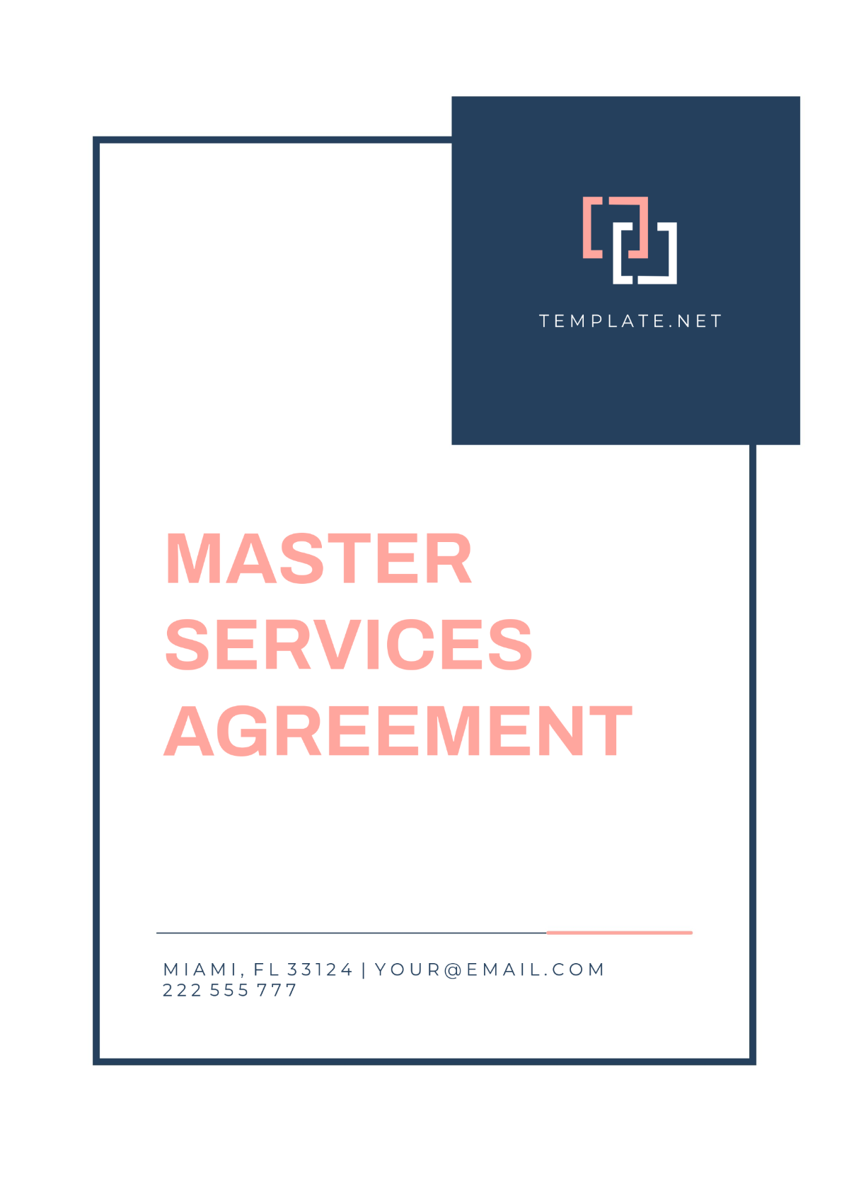 Free Master Services Agreement Template