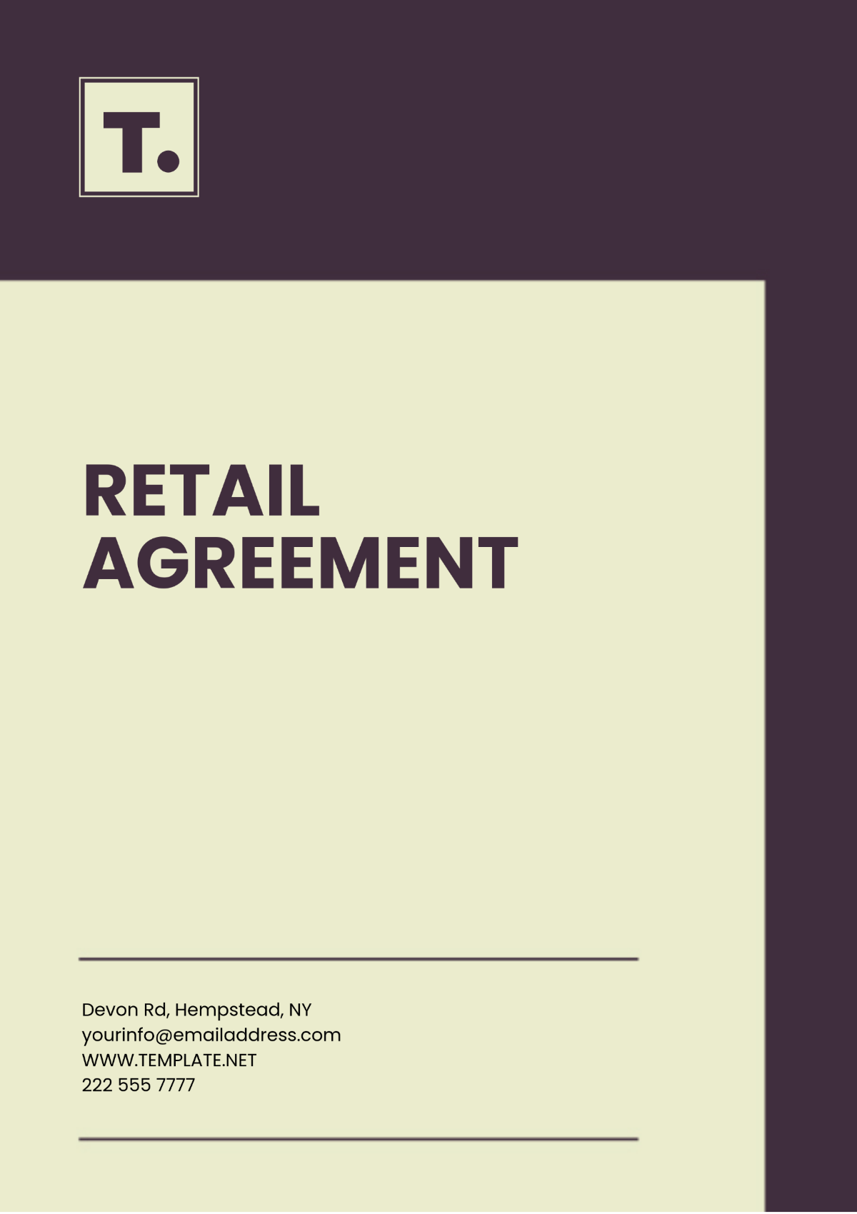 Free Retail Agreement Template