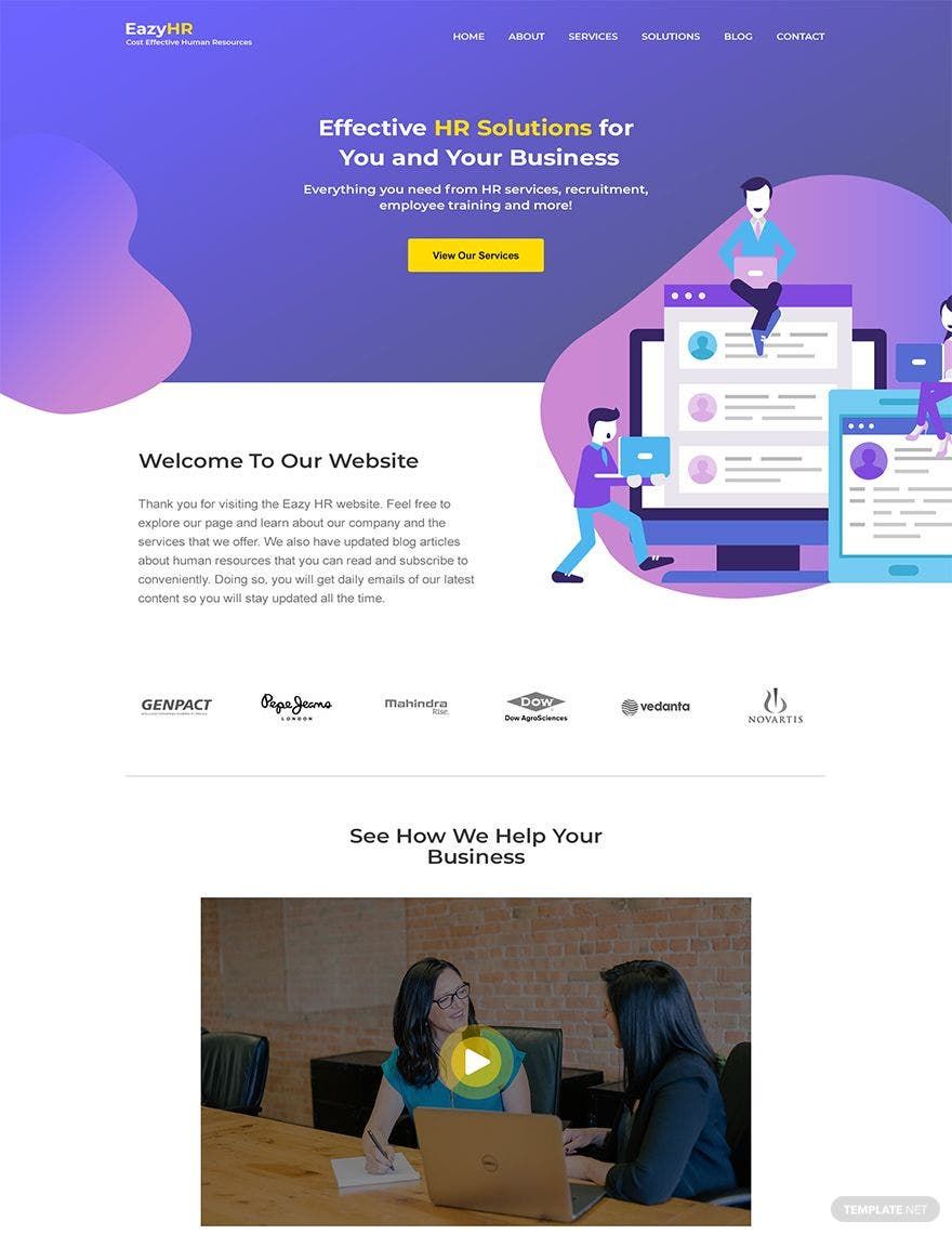 HR Website Template