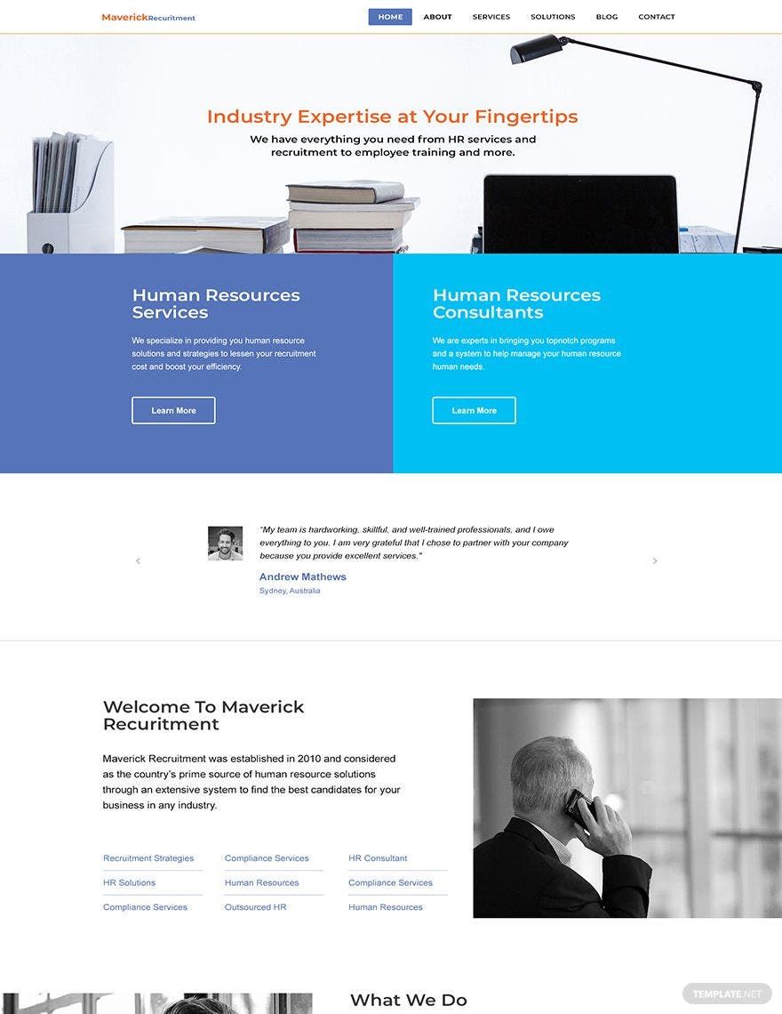 Recruitment Firm Website Template