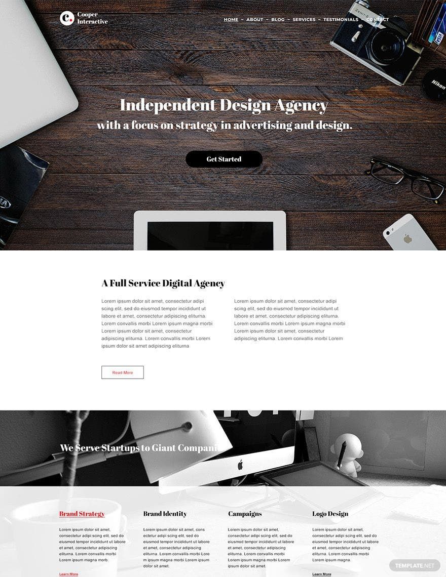 Graphic Design Agency Website Template