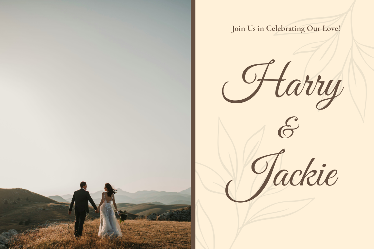 Free Wedding Postcard Template