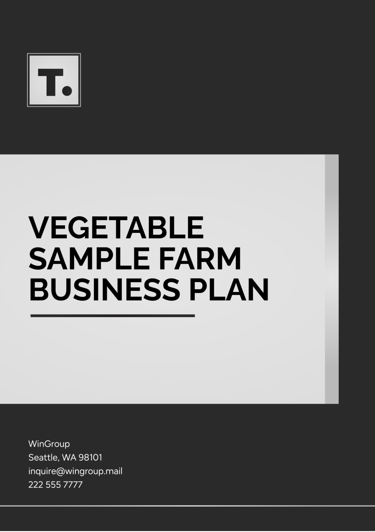 Free Vegetable Sample Farm Business Plan Template