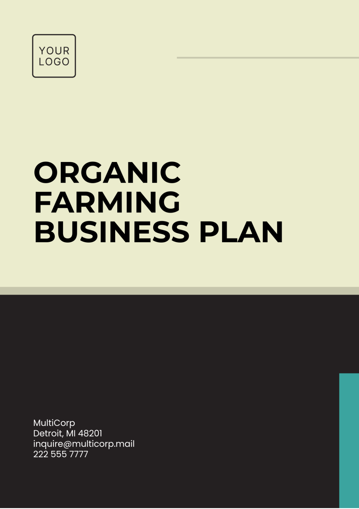 Free Organic Farming Business Plan Template